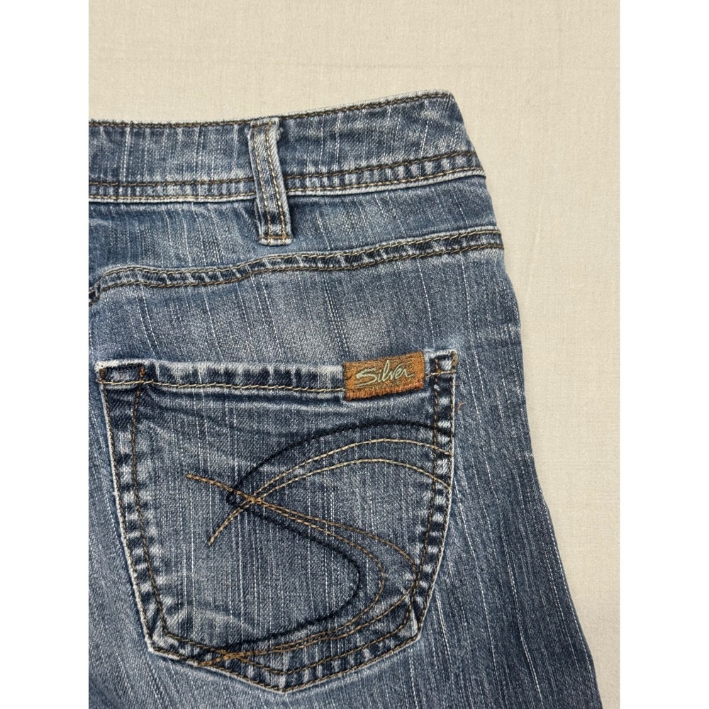 Silver Jeans Mirage Bootcut Medium Wash Low Rise Denim Blue 30/35 - Picture 7 of 10